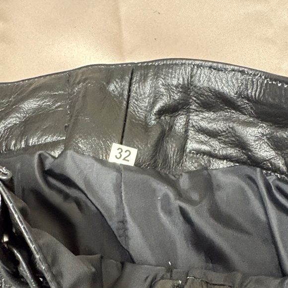 Black Motorcyle Laced Pants - Picture 6 of 6